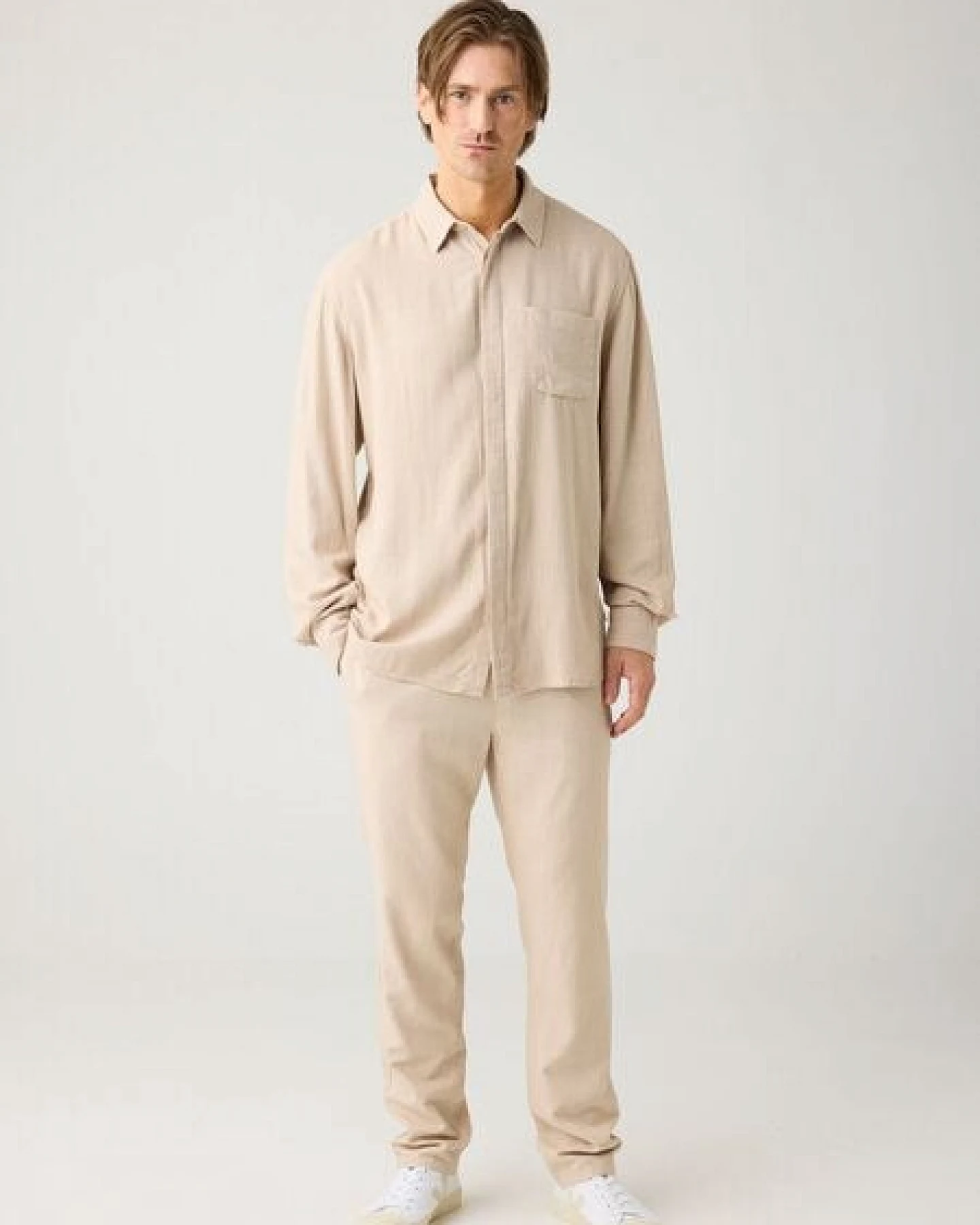 KnowledgeCotton Apparel Langarm-Hemd Leinen-Mix – Ansicht 4