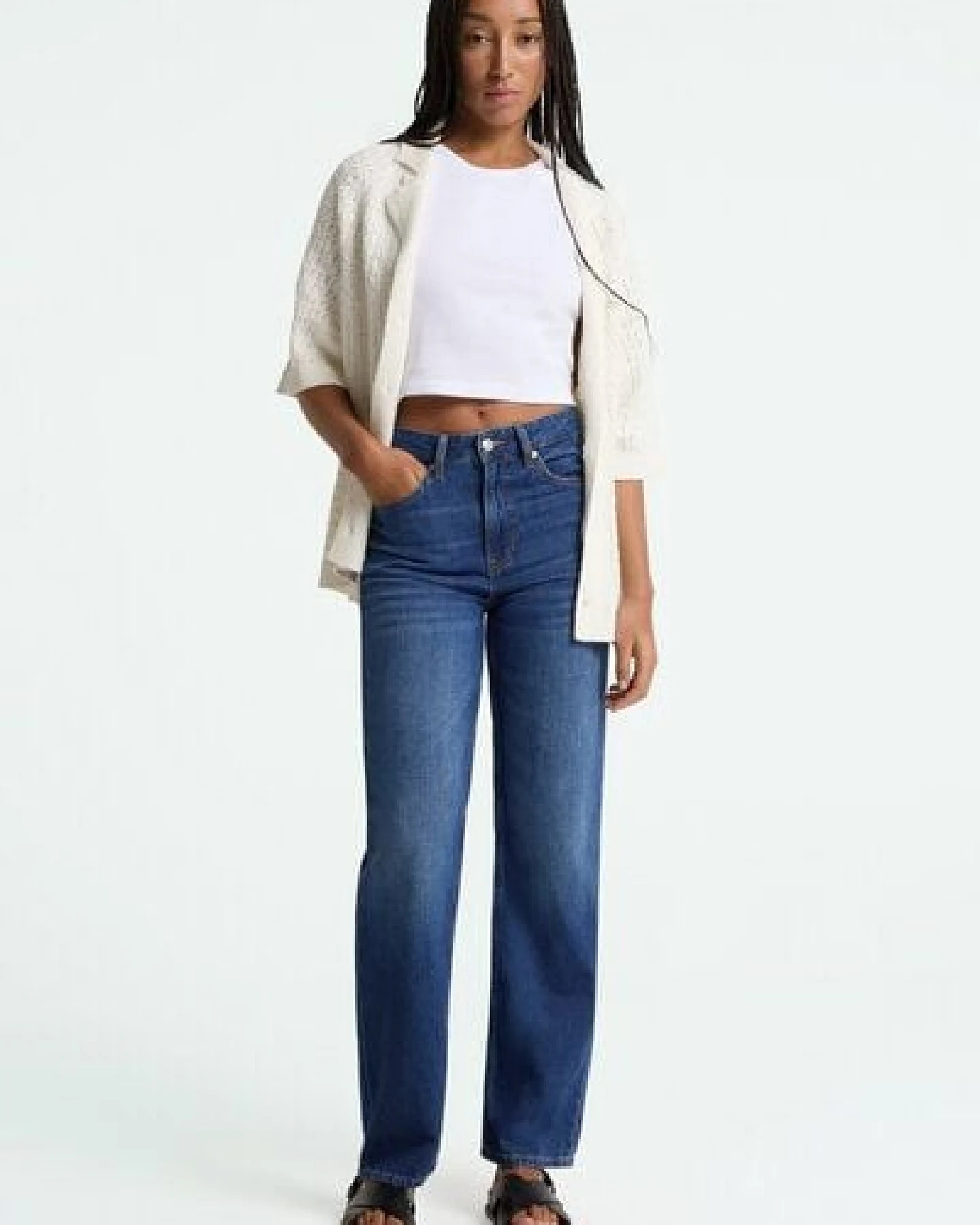 Kings Of Indigo Jeans Liora - High rise Straight - Hopcete Electric Dark – Ansicht 4