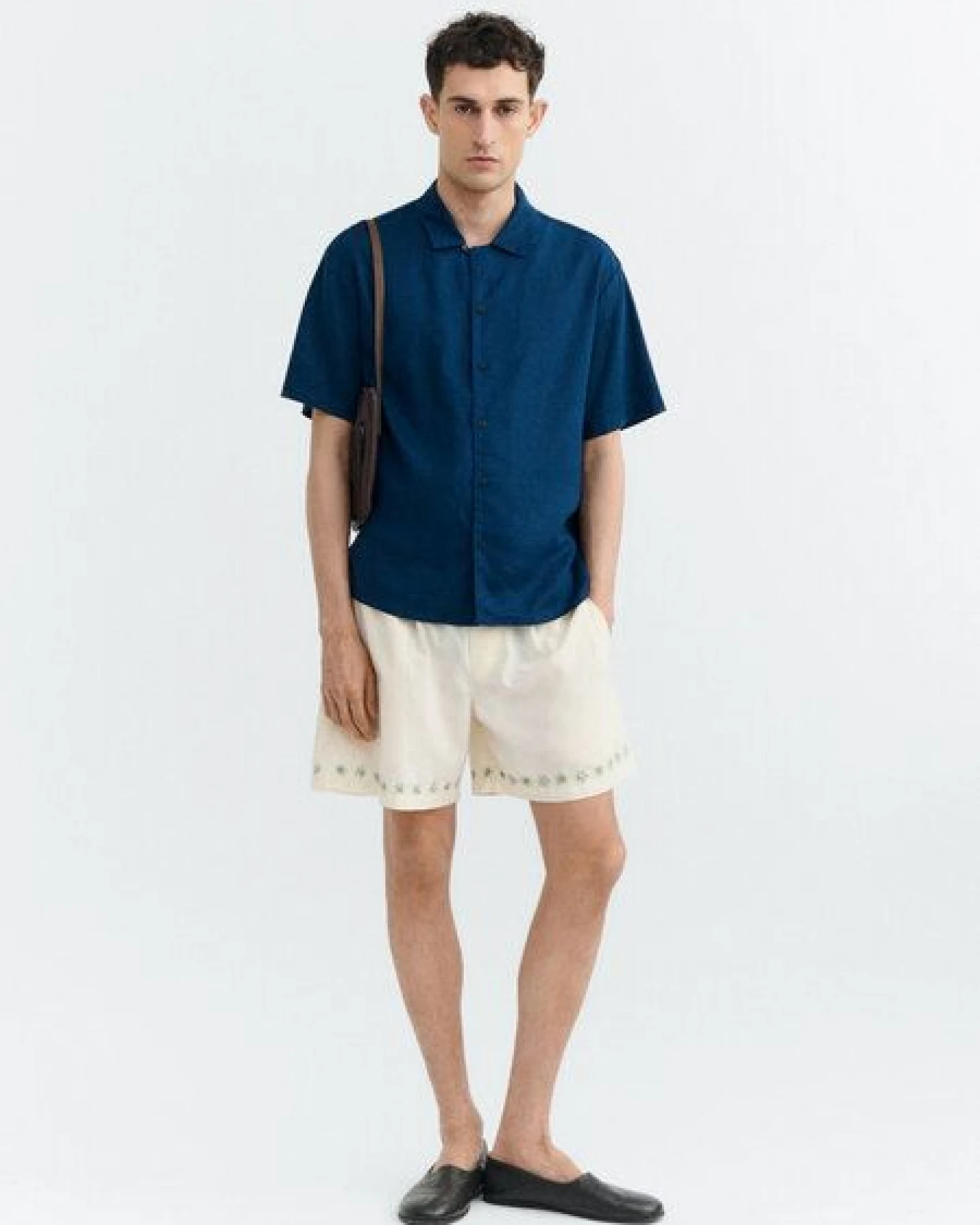 thinking mu Herren Short - Embroidery Haitam Shorts - aus Baumwolle – Ansicht 2