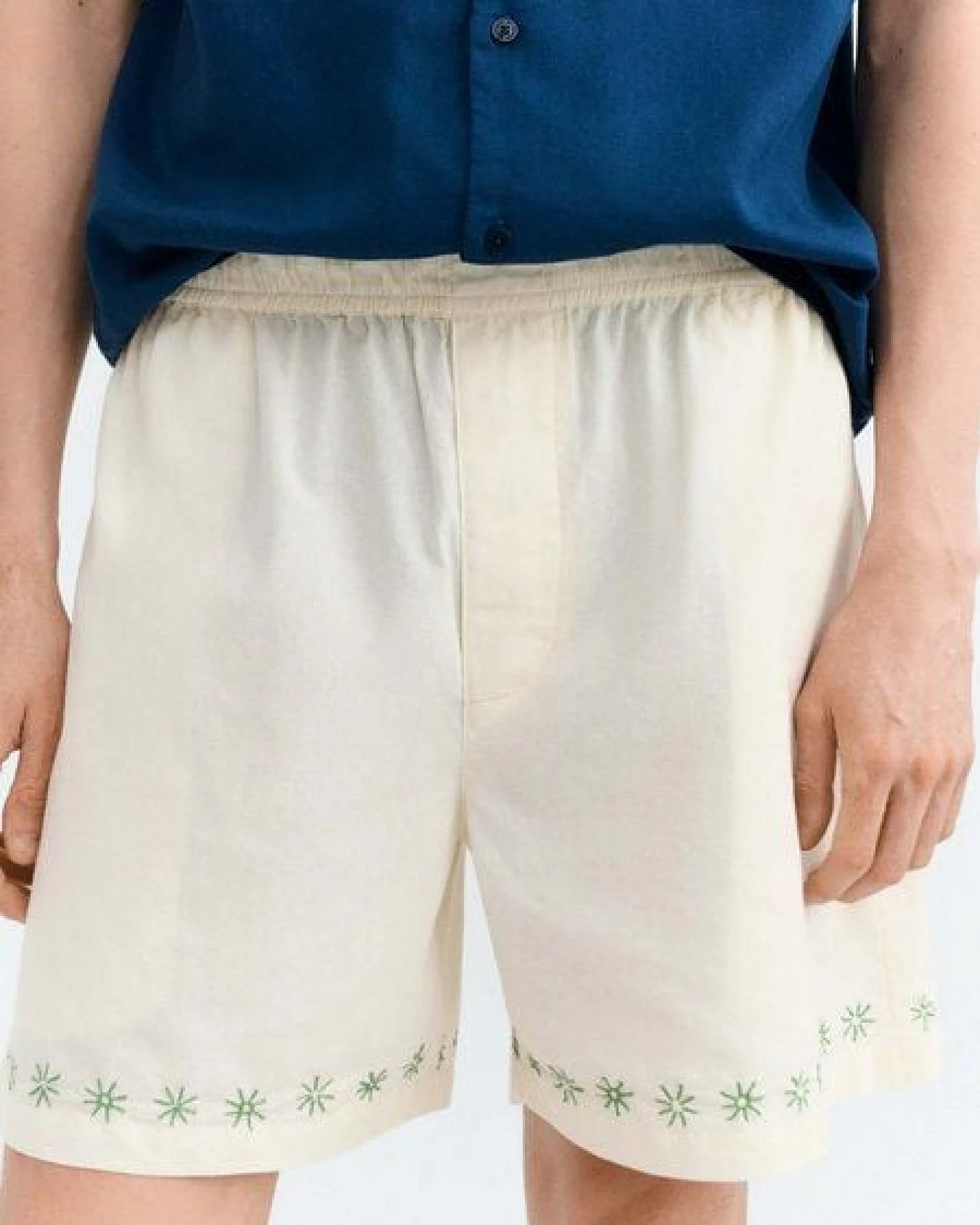 thinking mu Herren Short - Embroidery Haitam Shorts - aus Baumwolle – Ansicht 4