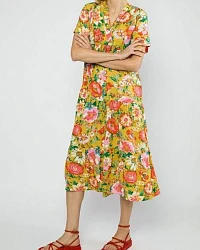 Produktseite: Blutsgeschwister Gemustertes Kleid aus EcoVero "Saint Tropen"