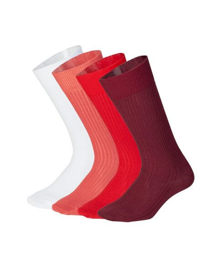 DillySocks Socken „Ribbed Just Red“