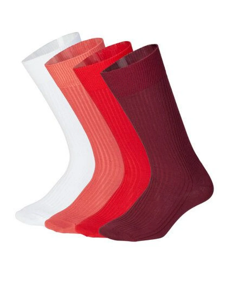 DillySocks Socken „Ribbed Just Red“