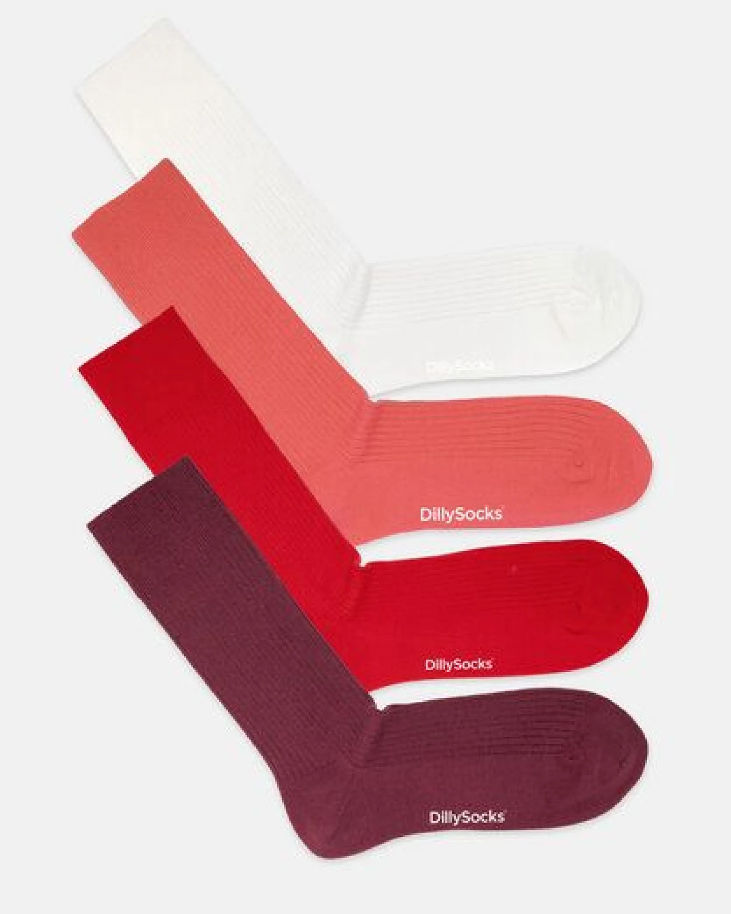 DillySocks Socken „Ribbed Just Red“ – Ansicht 3