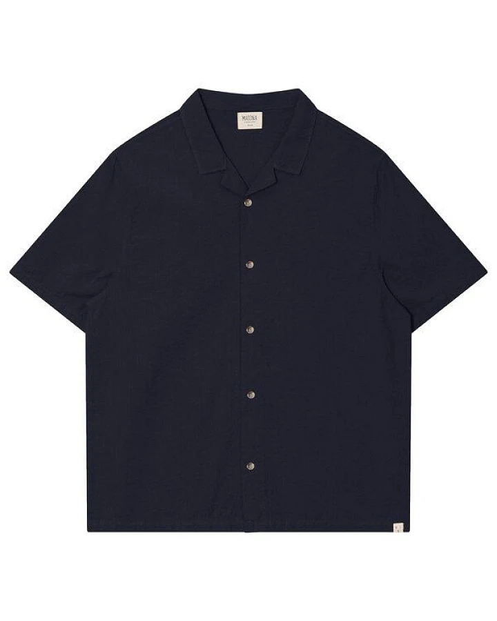 Matona Kurzarm-Hemd Bowling navy
