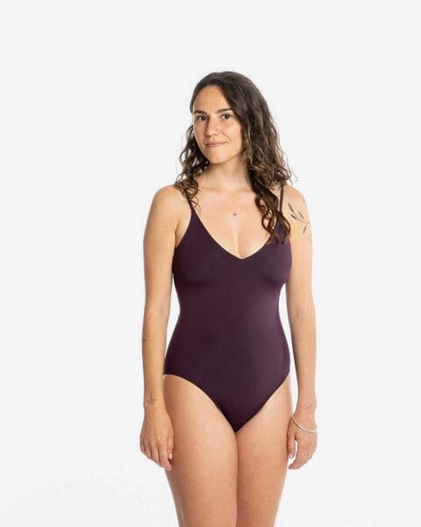 Matona V-Neck Badeanzug aubergine – Ansicht 3