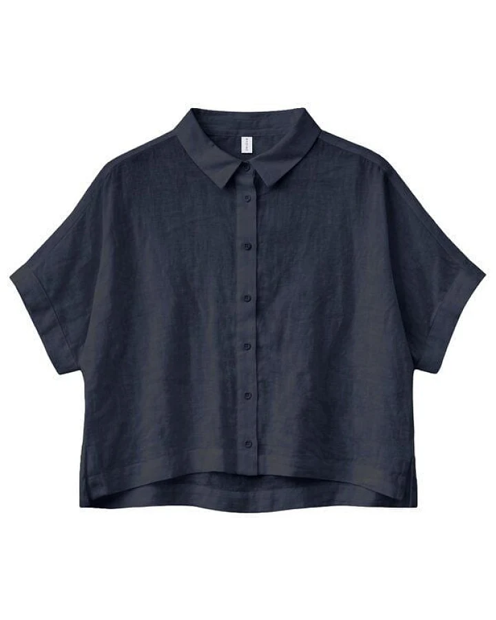 Mazine Kurzarm-Bluse Linen