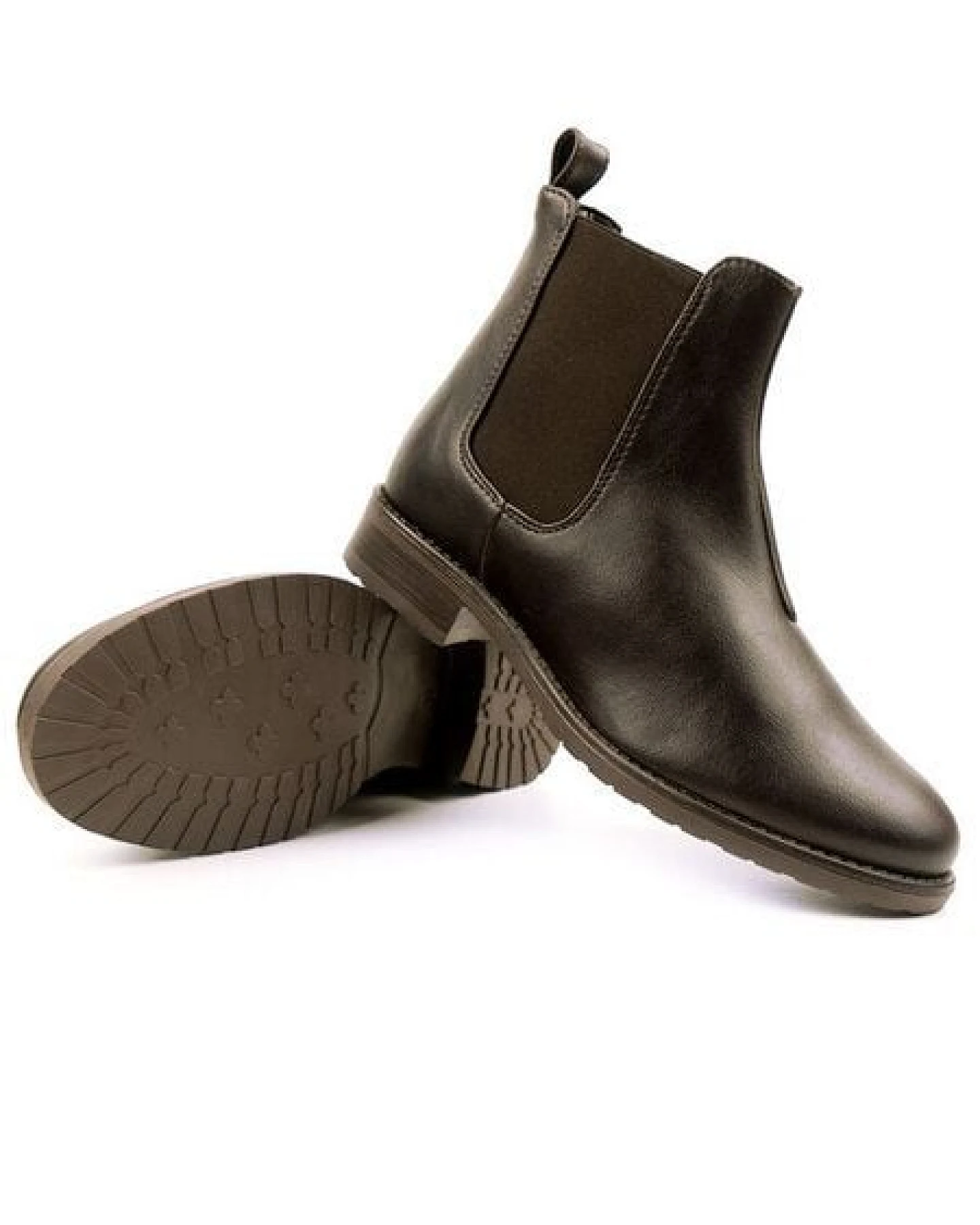 Will's Vegan Shop Elegante Chelsea-Boots Dunkelbraun Damen – Ansicht 4