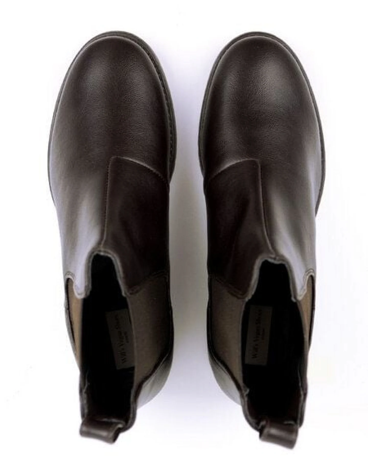 Will's Vegan Shop Elegante Chelsea-Boots Dunkelbraun Damen – Ansicht 3