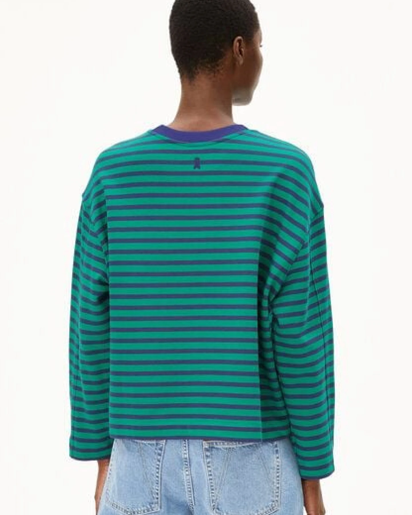 ARMEDANGELS FRANKAA MAARLEN STRIPE Damen Sweatshirt aus Bio-Baumwolle – Ansicht 2