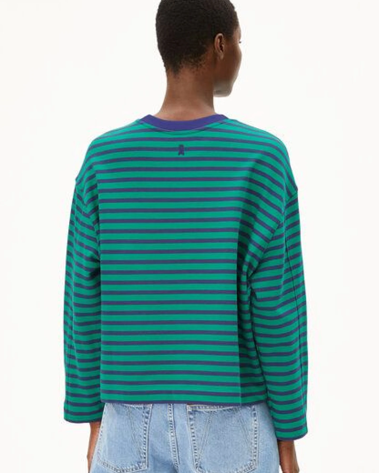 ARMEDANGELS FRANKAA MAARLEN STRIPE Damen Sweatshirt aus Bio-Baumwolle – Ansicht 2