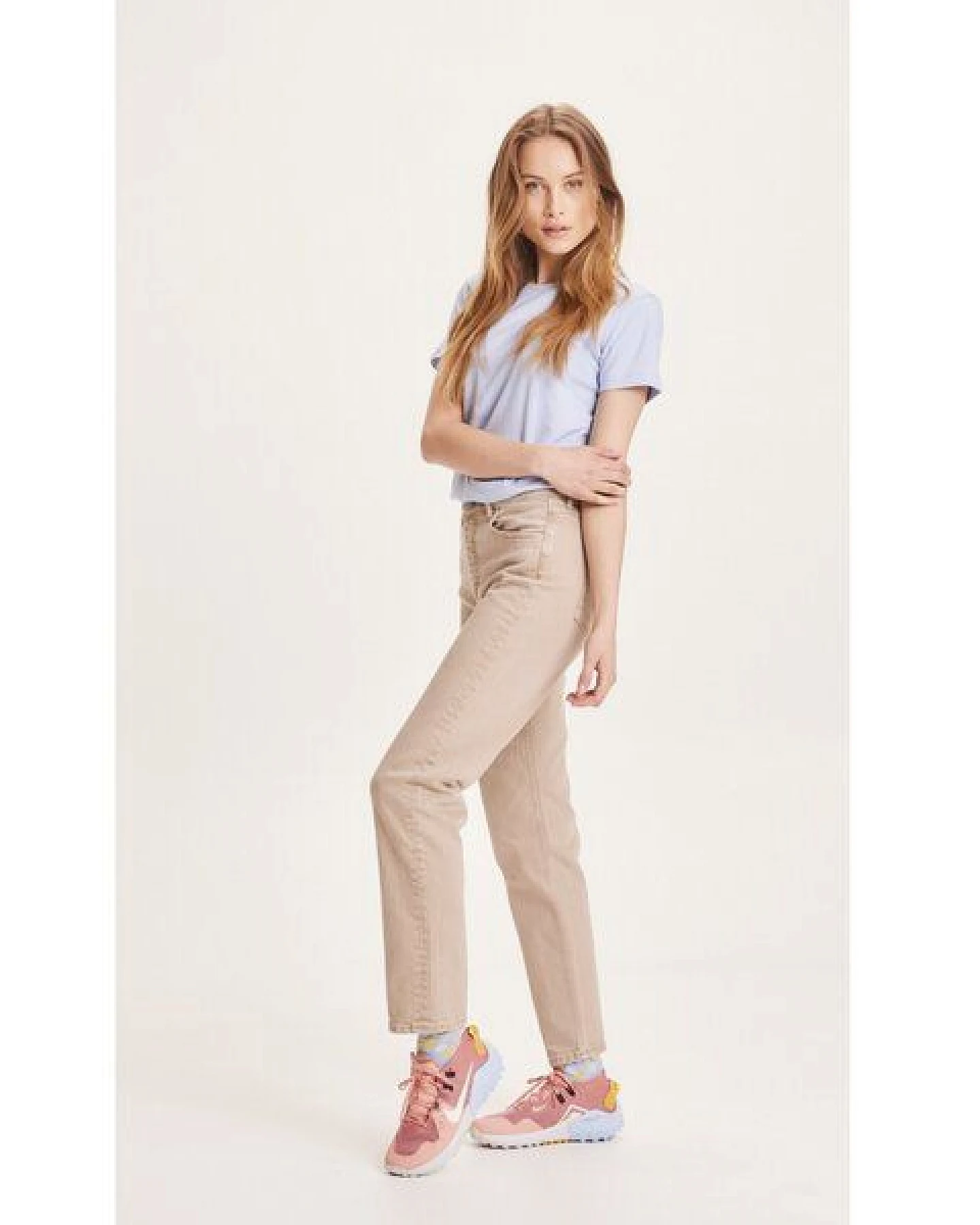 KnowledgeCotton Apparel Straight Twill Pants STELLA - NUANCE BY NATURE – Ansicht 2