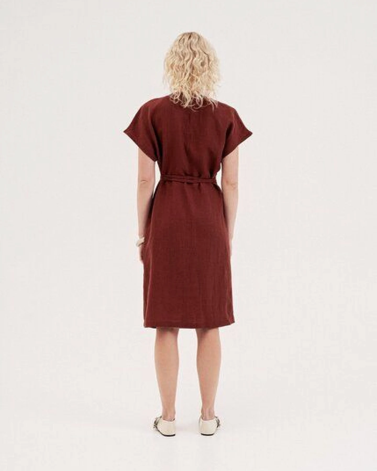 AmourLinen Wickelkleid aus Leinen OLIVIA – Ansicht 2