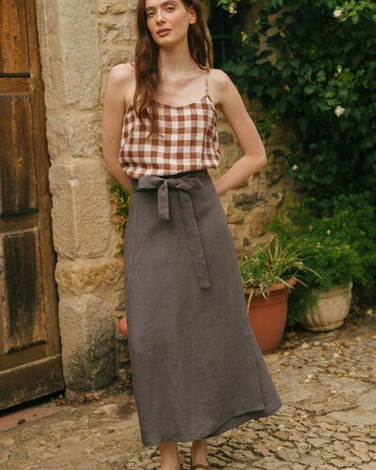 AmourLinen Wickelrock aus Leinen IRIS – Ansicht 3
