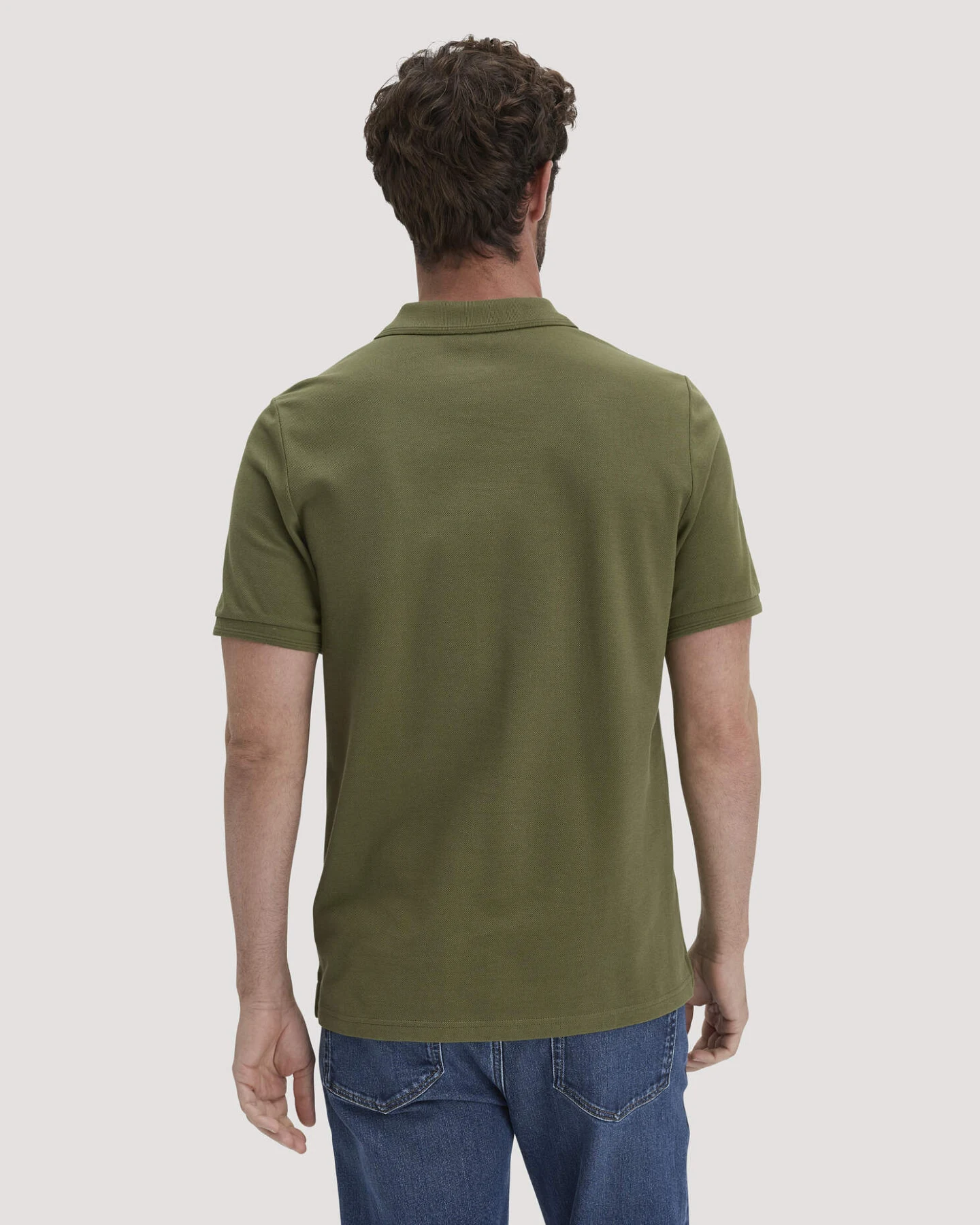hessnatur Herren Piqué Polo Regular aus Bio-Baumwolle - grün - Größe 46 – Ansicht 3