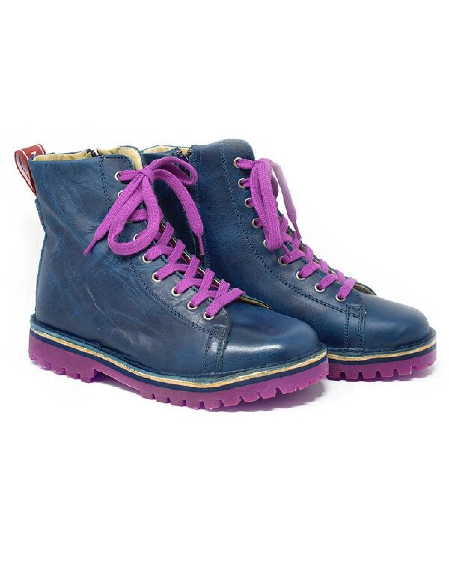 Grünbein Shoes Schnürboots Noa II lose Einlage blau-lila – Ansicht 2