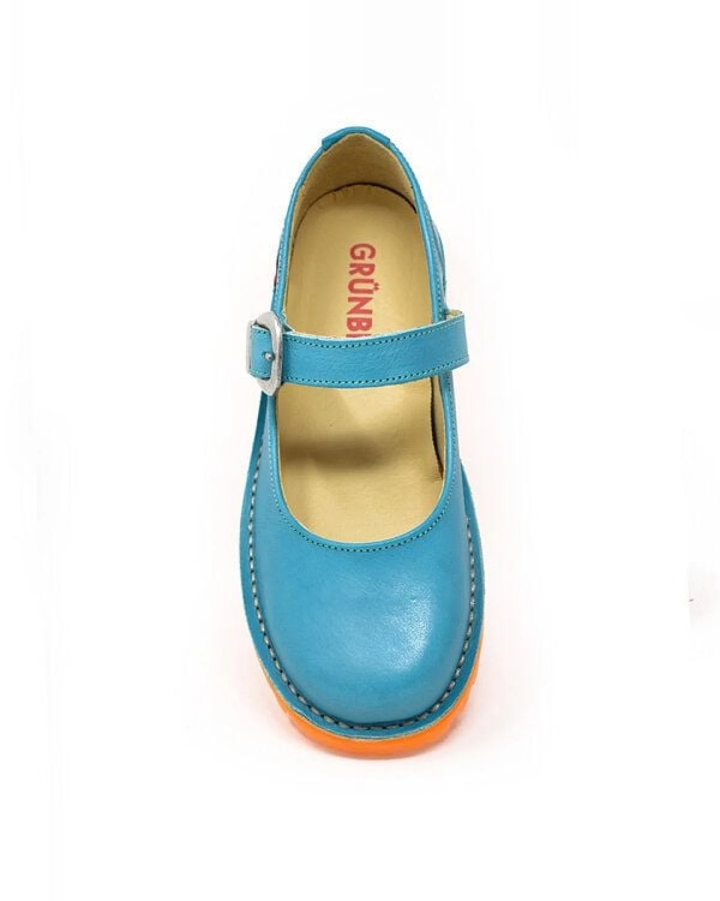 Grünbein Shoes Spangen-Ballerinas Vivienne lose Einlage blau-orange – Ansicht 4