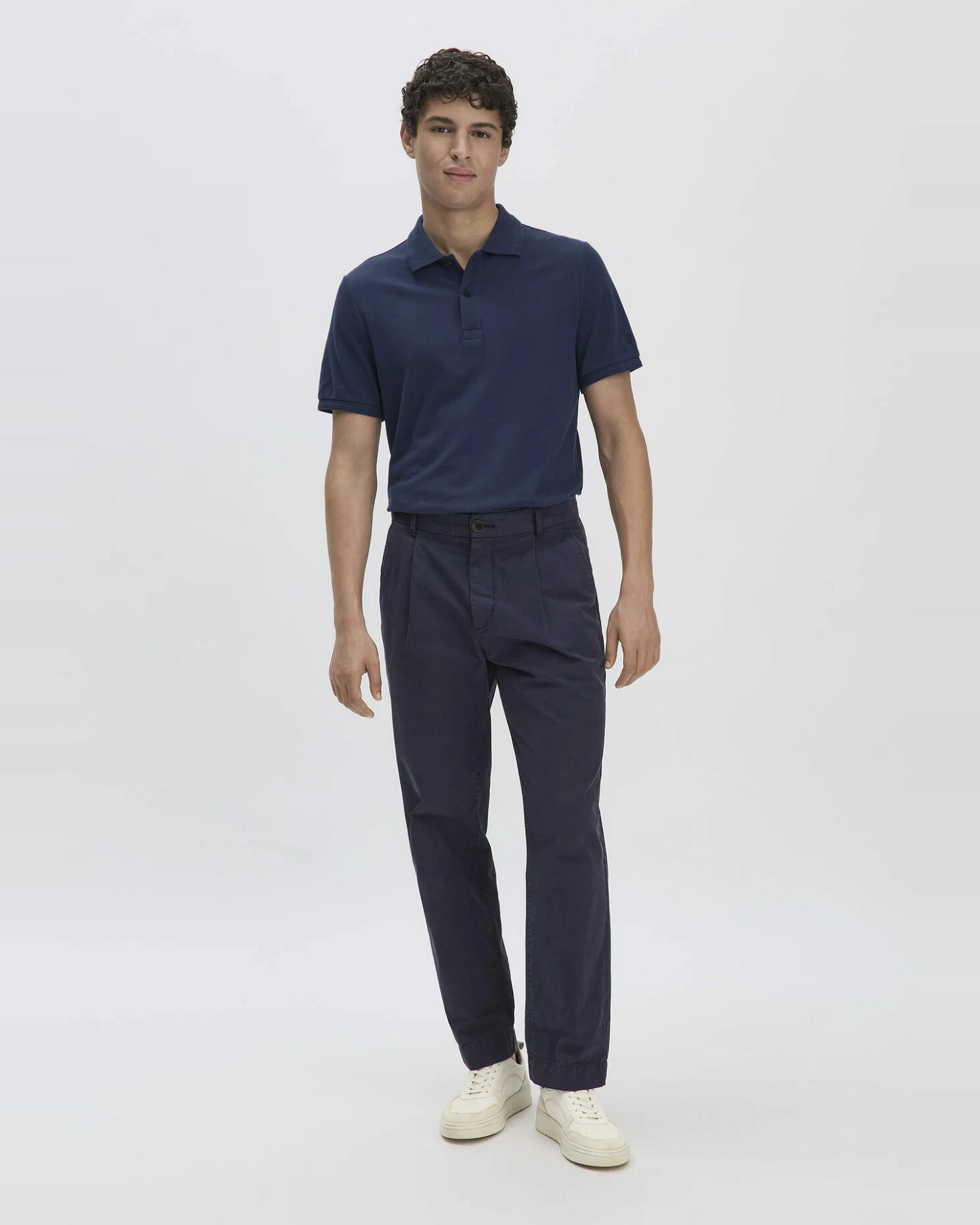 hessnatur Herren Piqué Polo Regular aus Bio-Baumwolle - blau - Größe 56 – Ansicht 2