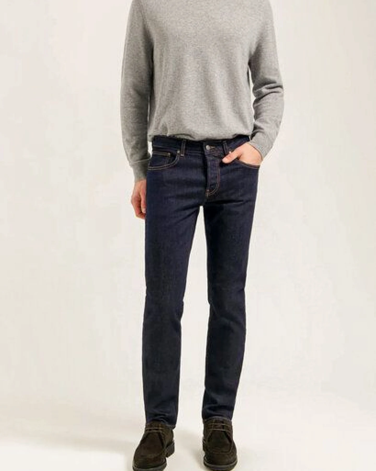 MUD Jeans HANK Mid Tapered Jeans aus einem Bio-Baumwolle / recycelter Baumwolle Mix (strong blue) – Ansicht 2