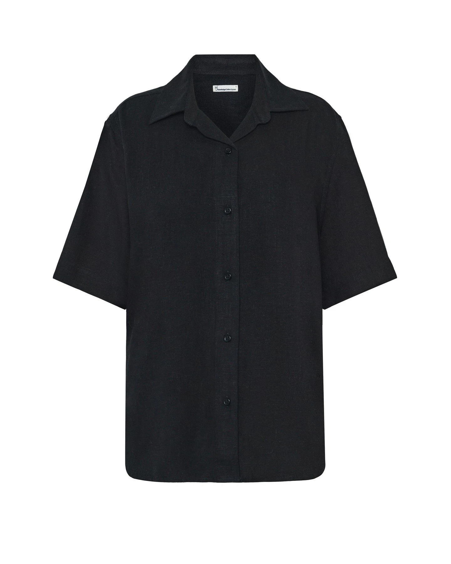 Bluse Loose Linen Mix Schwarz – Ansicht 5