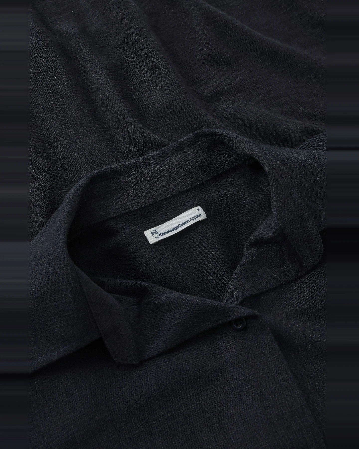 Bluse Loose Linen Mix Schwarz – Ansicht 2