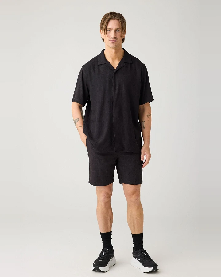 Shorts Fig Loose Linen Mix Schwarz