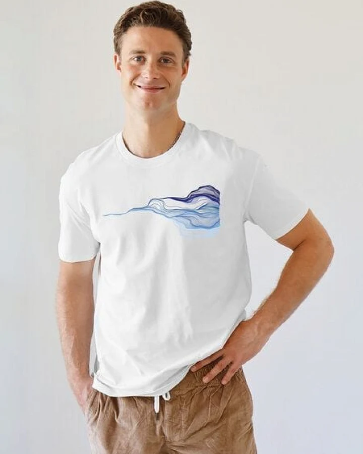 Kultgut T-Shirt mit Motiv / Welle