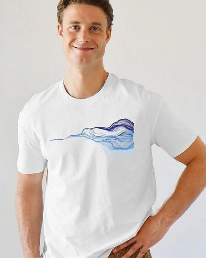 Kultgut T-Shirt mit Motiv / Welle