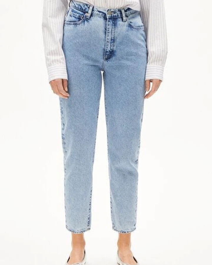 ARMEDANGELS MAIRAA Damen Jeans Mom Fit High Waist Ankle recycelte Baumwolle Non-Stretch