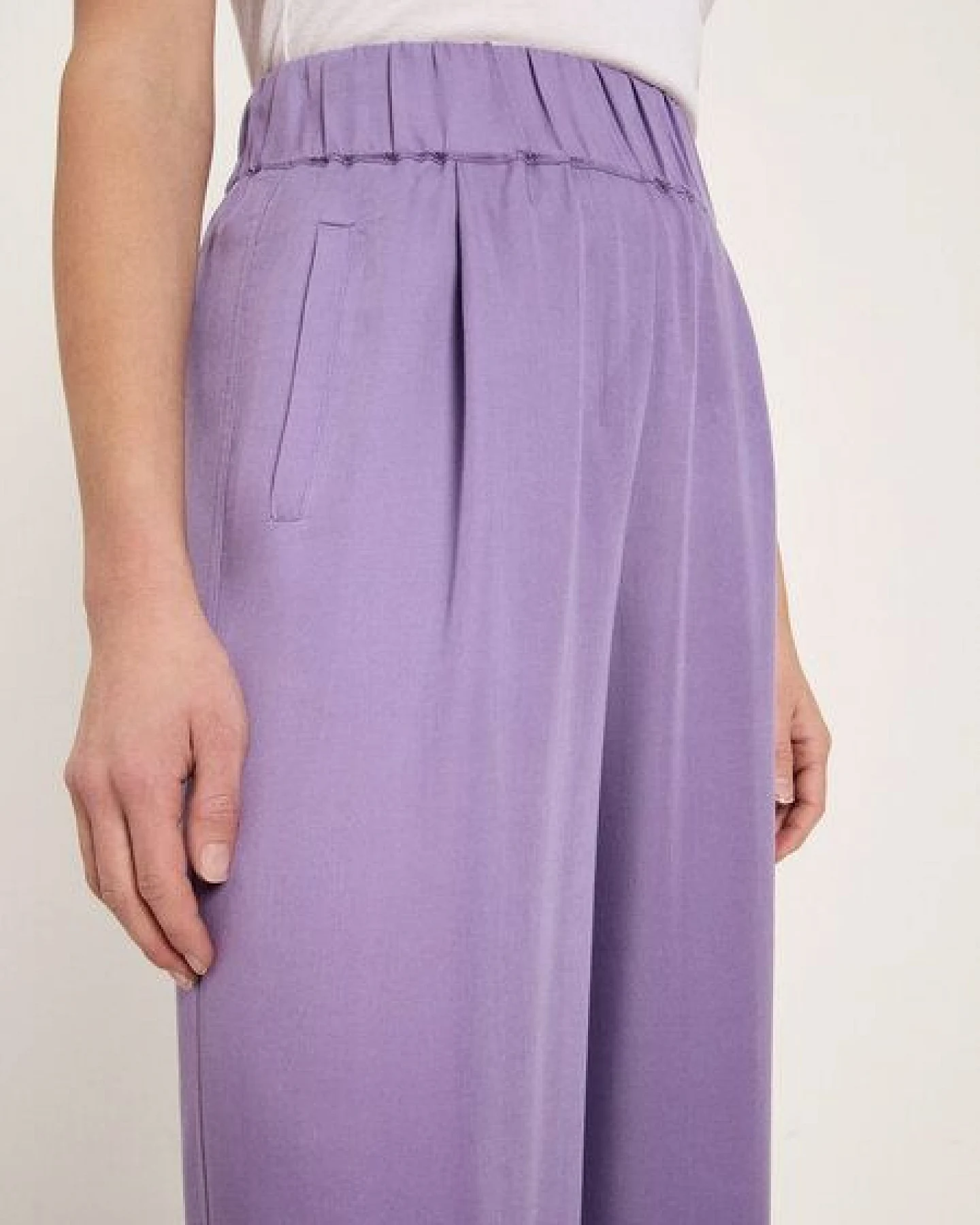 LANIUS Hose mit weitem Bein aus TENCEL – Ansicht 3