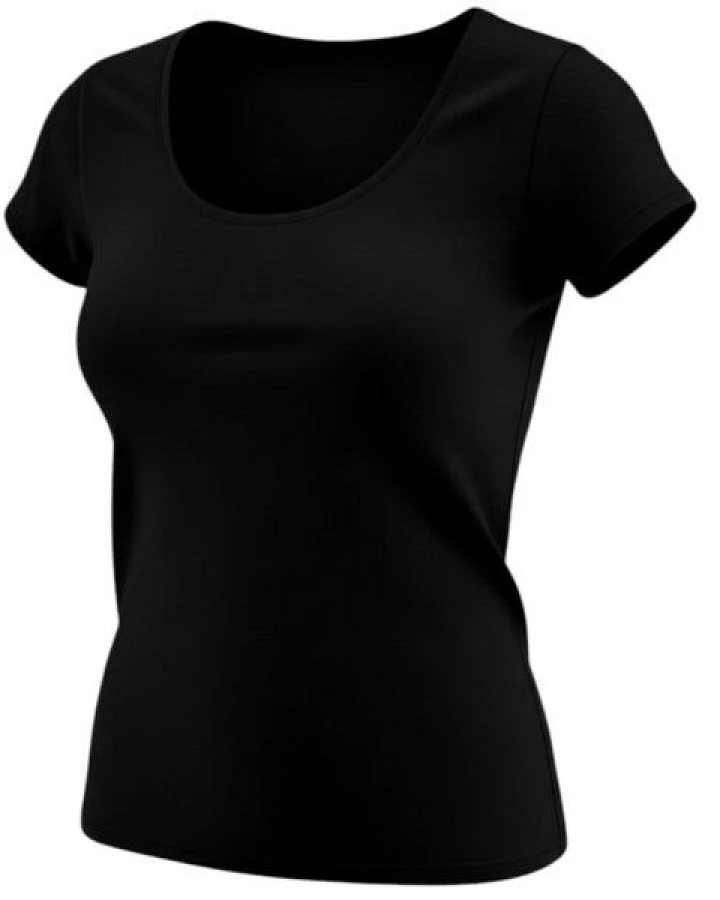 körber mode T-Shirt figurbetont superstretch mit Hanf, in Normalgröße & Kurzgröße schwarz oder weiß