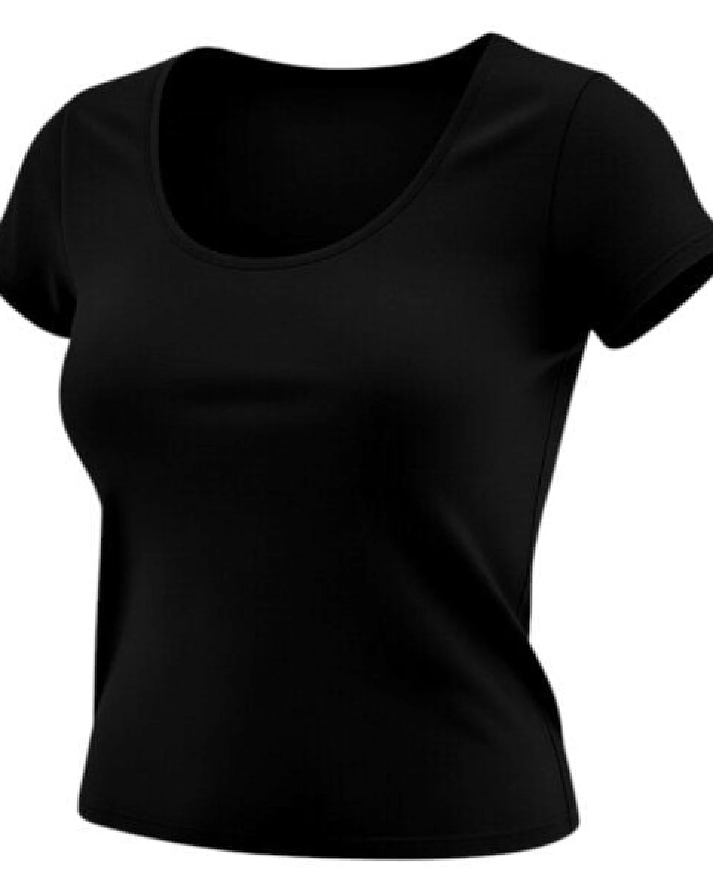 körber mode T-Shirt figurbetont superstretch mit Hanf, in Normalgröße & Kurzgröße schwarz oder weiß – Ansicht 2