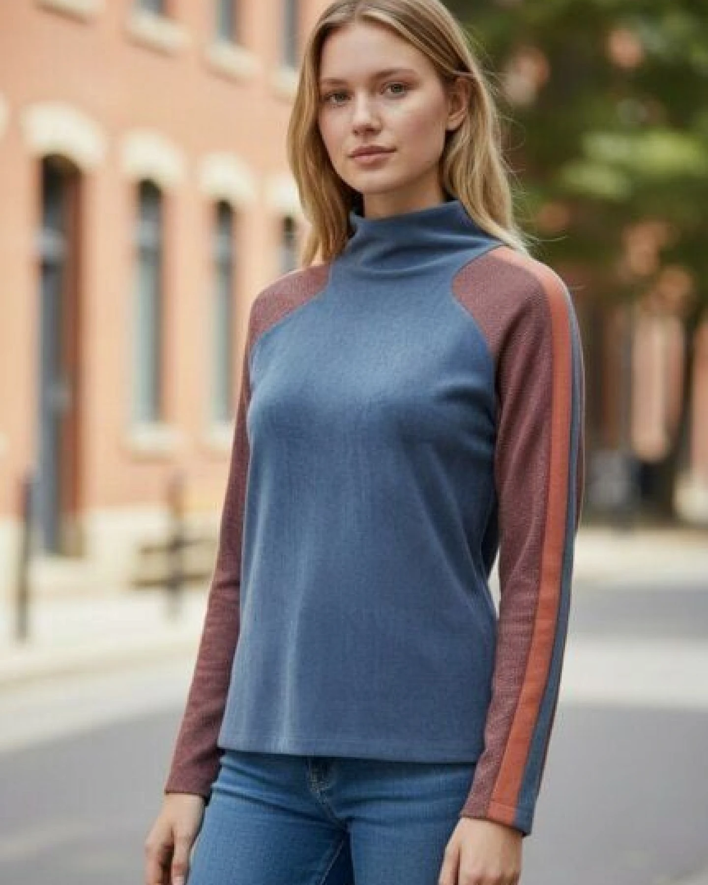 körber mode Rollkragenpullover Turtle Neck Bio Nicki kuschlig im Materialmix – Ansicht 2
