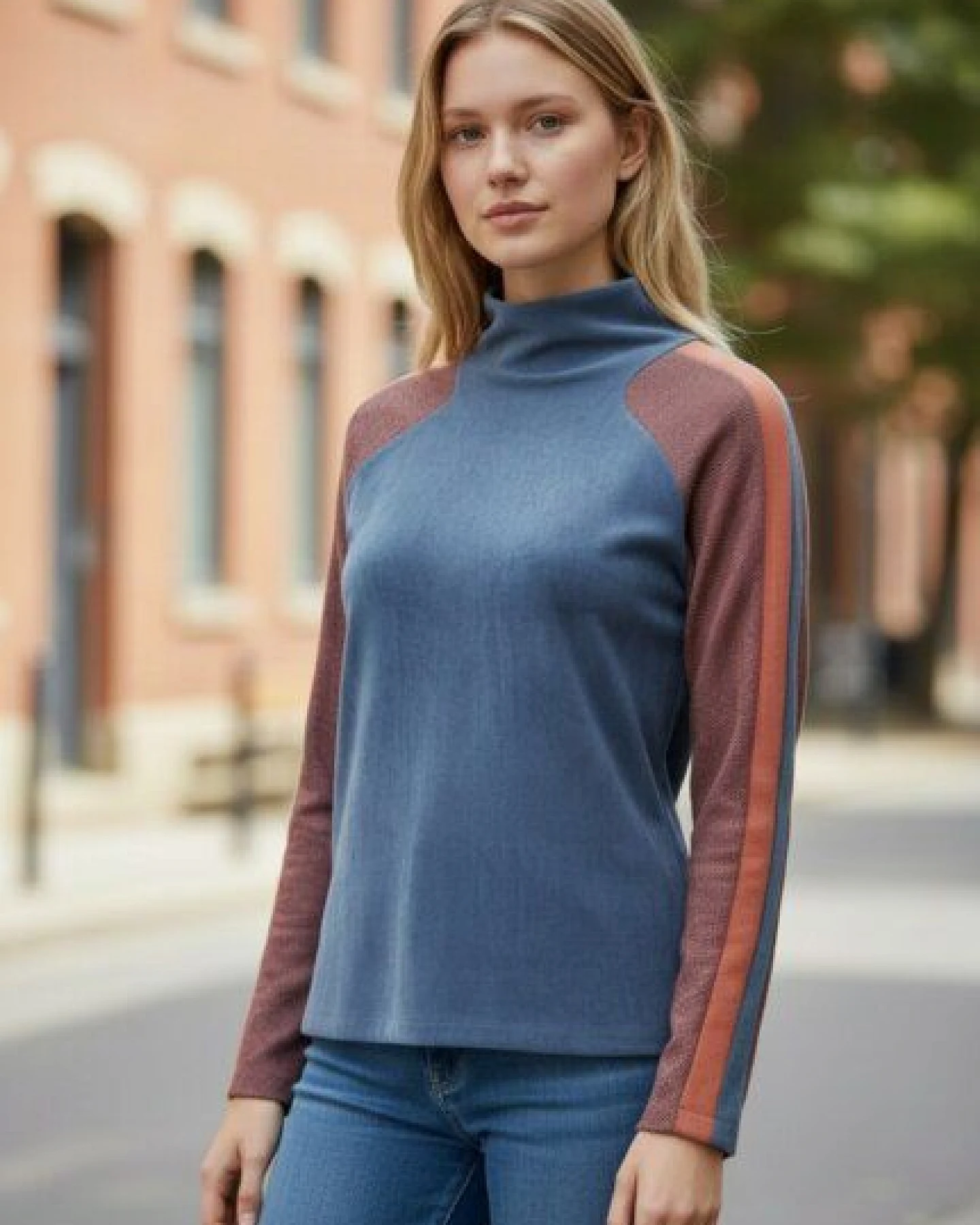 körber mode Rollkragenpullover Turtle Neck Bio Nicki kuschlig im Materialmix – Ansicht 2