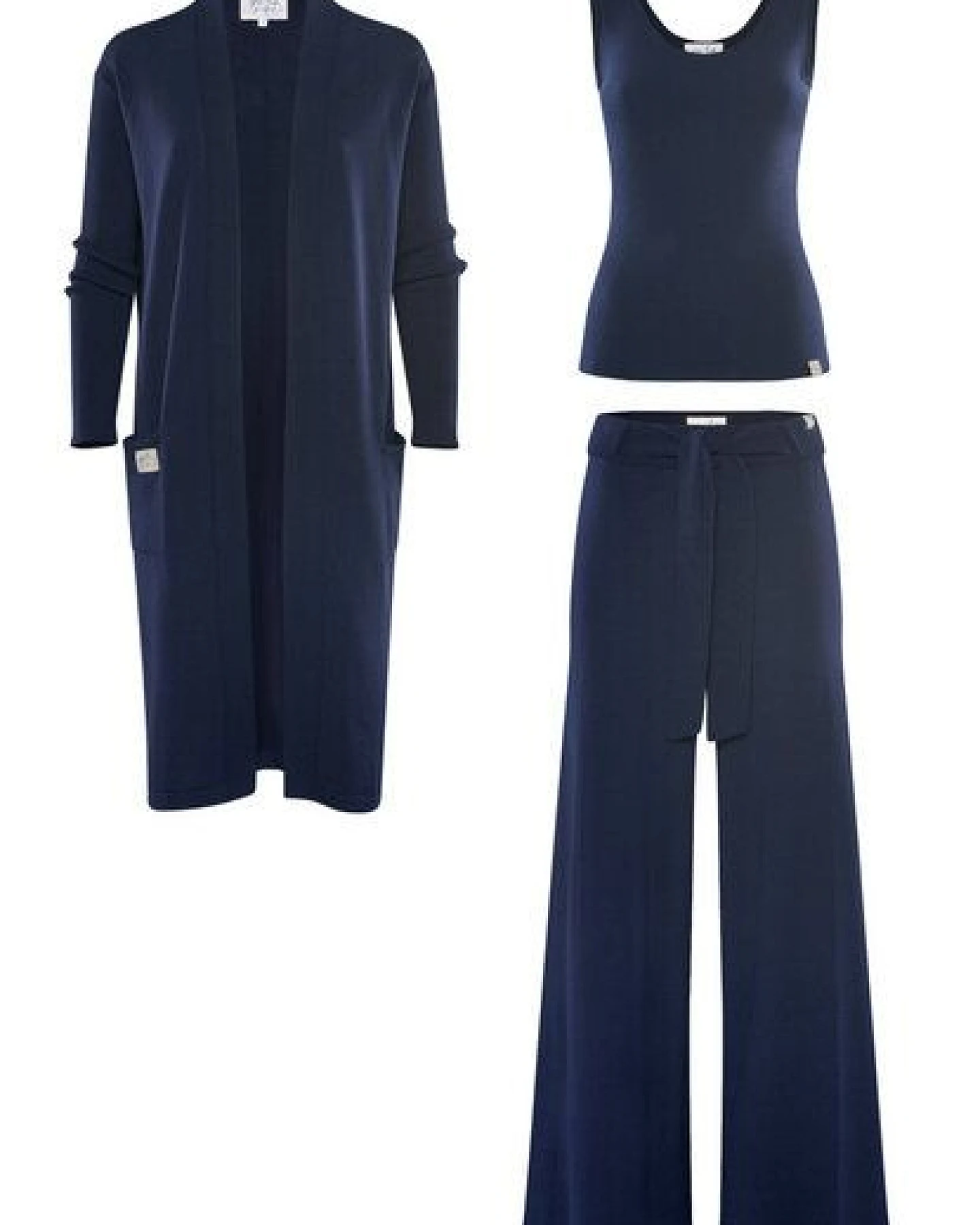 YOU LOOK PERFECT Merino Loungewear Set "Cardigan Blossom & Top Blossom & Hose Bailey" – Ansicht 4