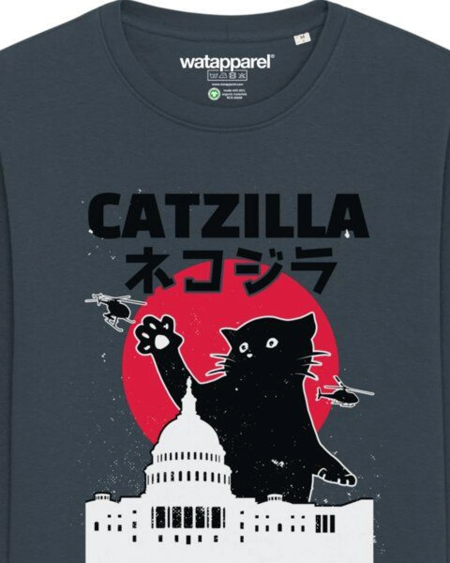 watapparel Sweatshirt Unisex Catzilla – Ansicht 3