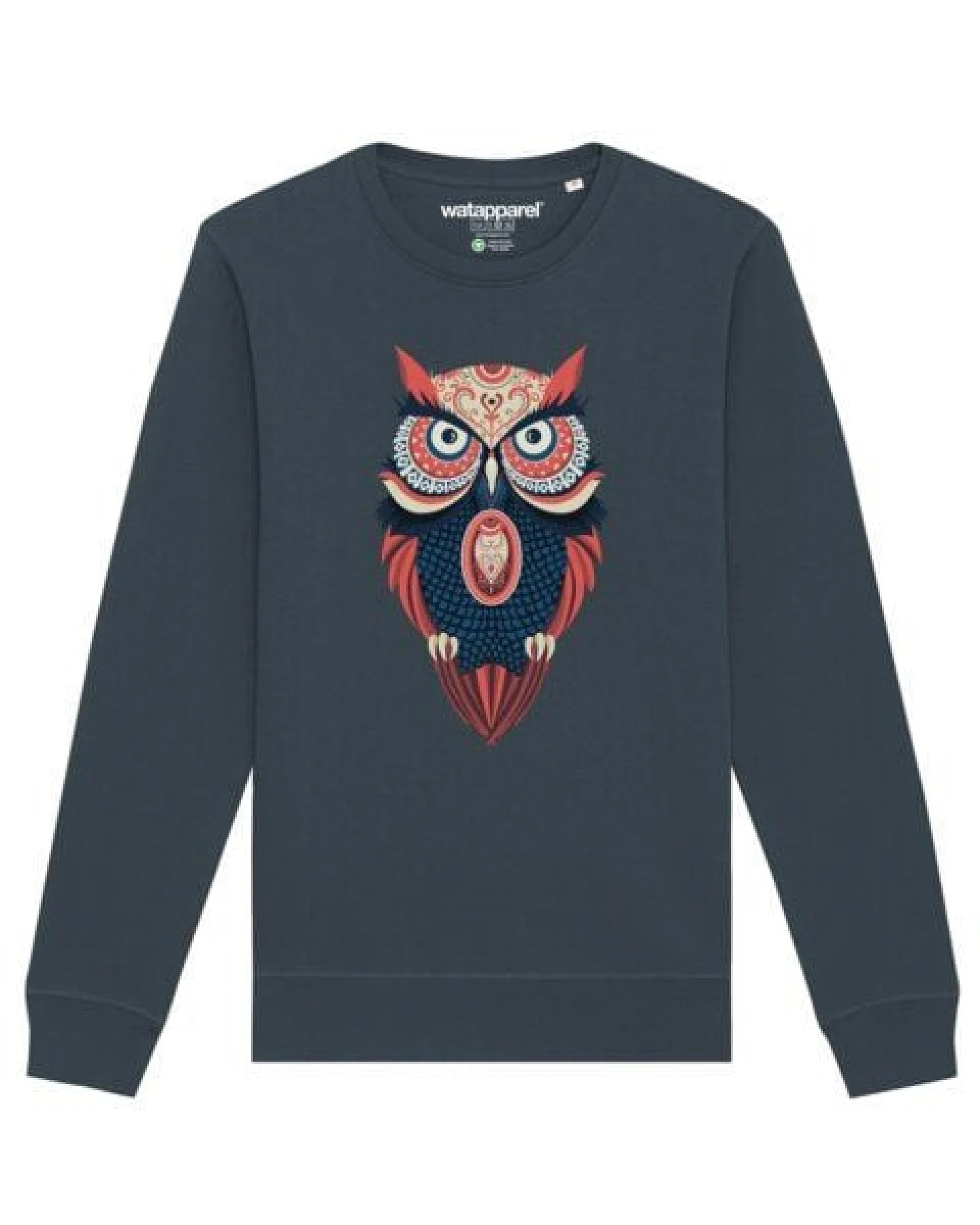 watapparel Sweatshirt Unisex Colorful Owl – Ansicht 2
