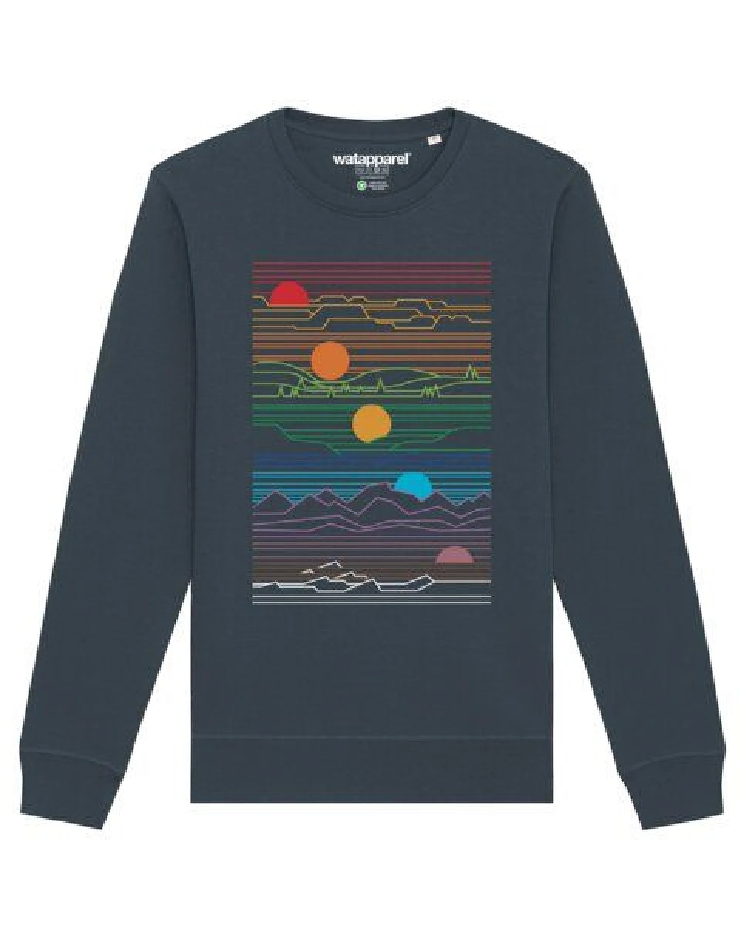 watapparel Sweatshirt Unisex Sun And Moon – Ansicht 2