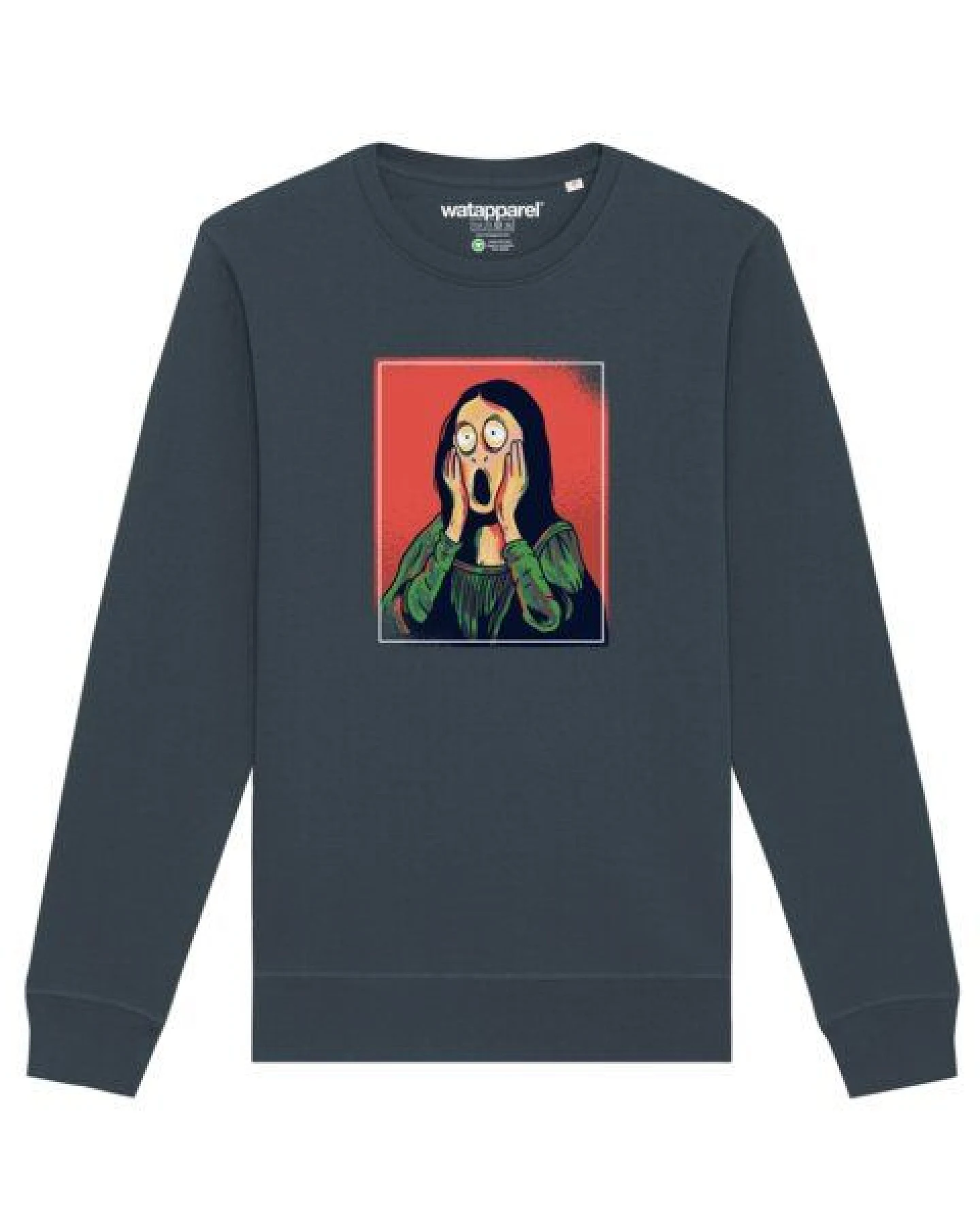 watapparel Sweatshirt Unisex Mona Lisa Scream – Ansicht 2