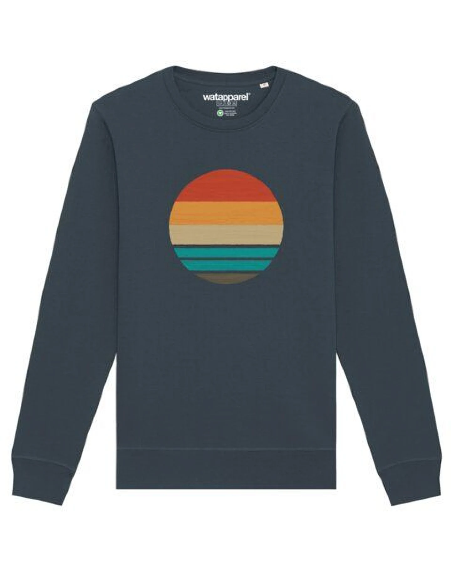watapparel Sweatshirt Unisex Retro Sunset Ocean – Ansicht 2