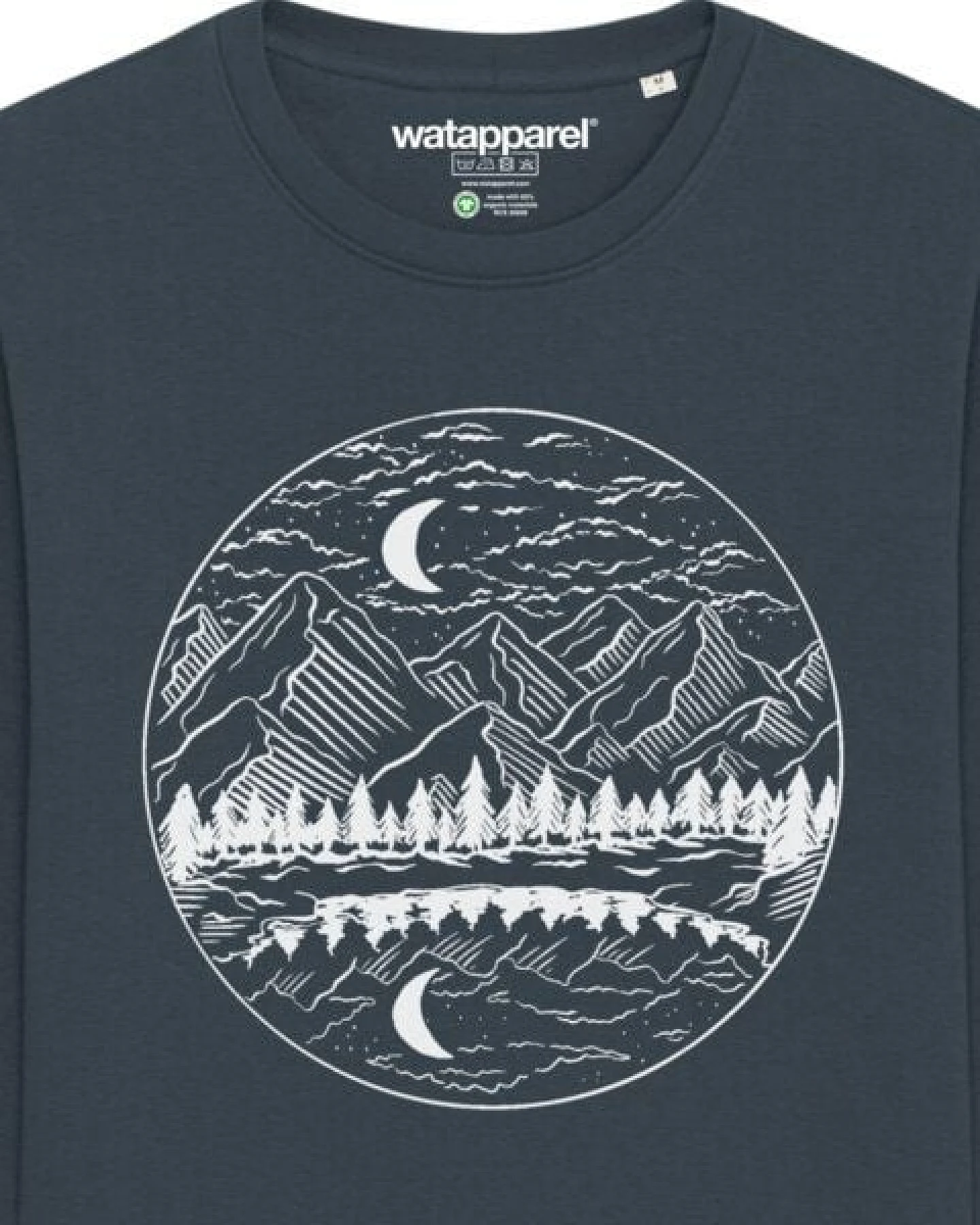 watapparel Sweatshirt Unisex Mountains by night – Ansicht 3