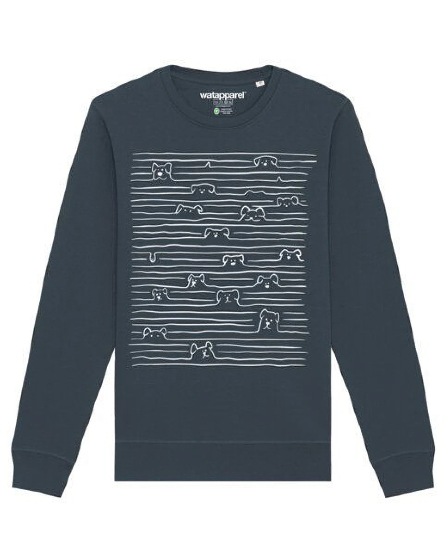 watapparel Sweatshirt Unisex Doodle Dogs – Ansicht 2