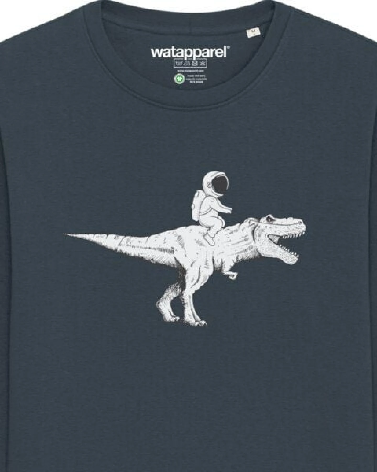 watapparel Sweatshirt Unisex Astronaut on T-Rex – Ansicht 3