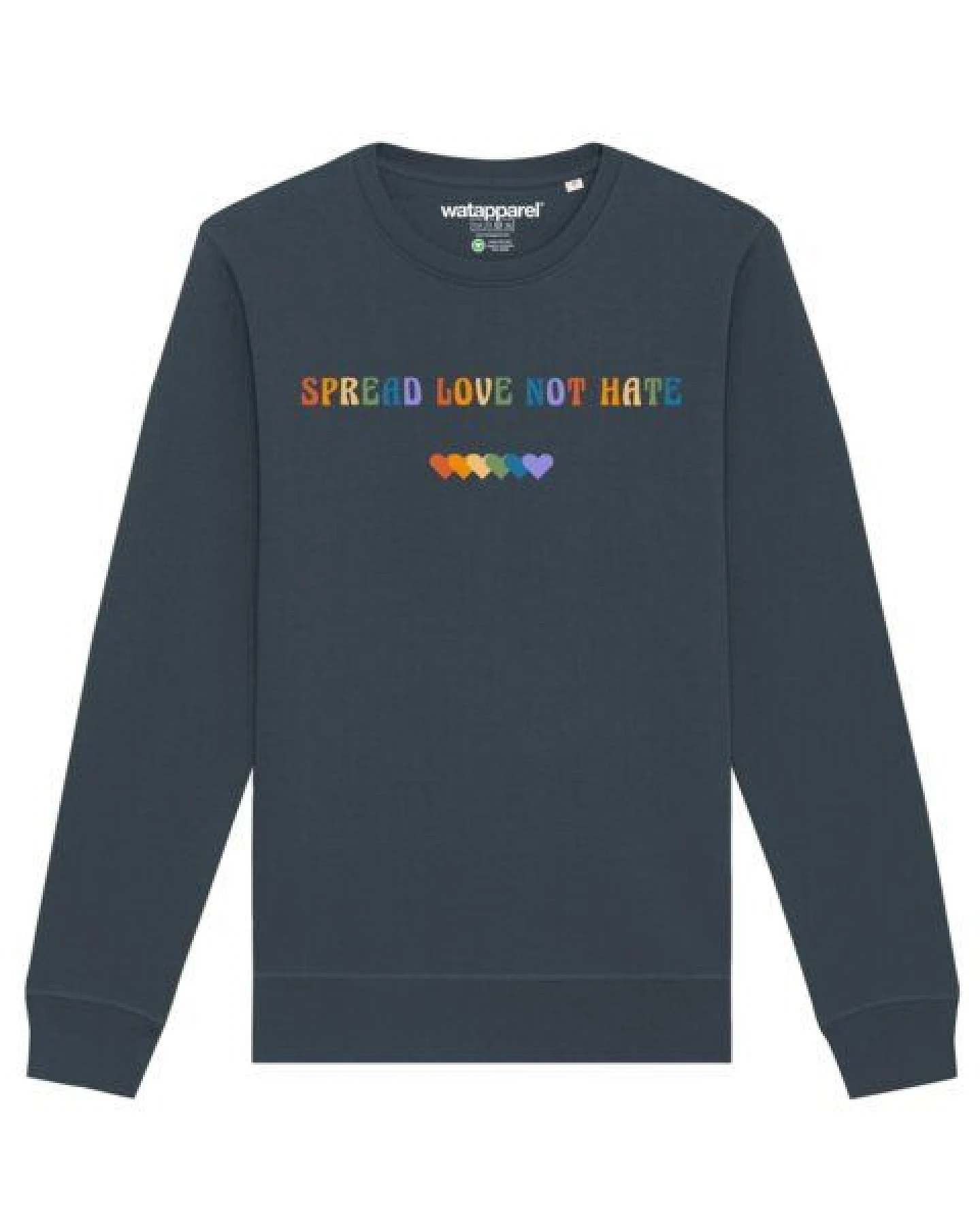 watapparel Sweatshirt Unisex Spread Love not Hate – Ansicht 2