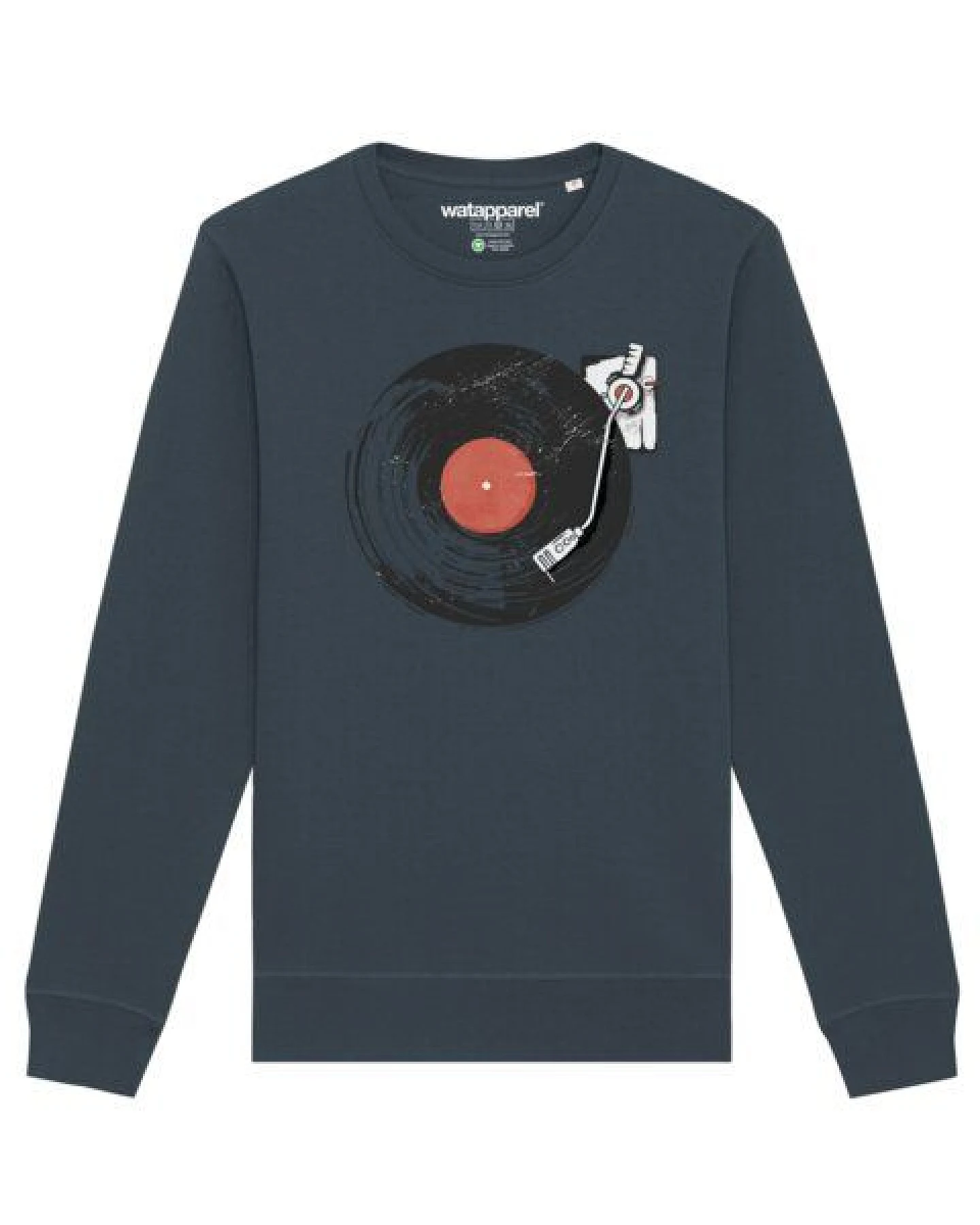 watapparel Sweatshirt Unisex Schallplatte – Ansicht 2