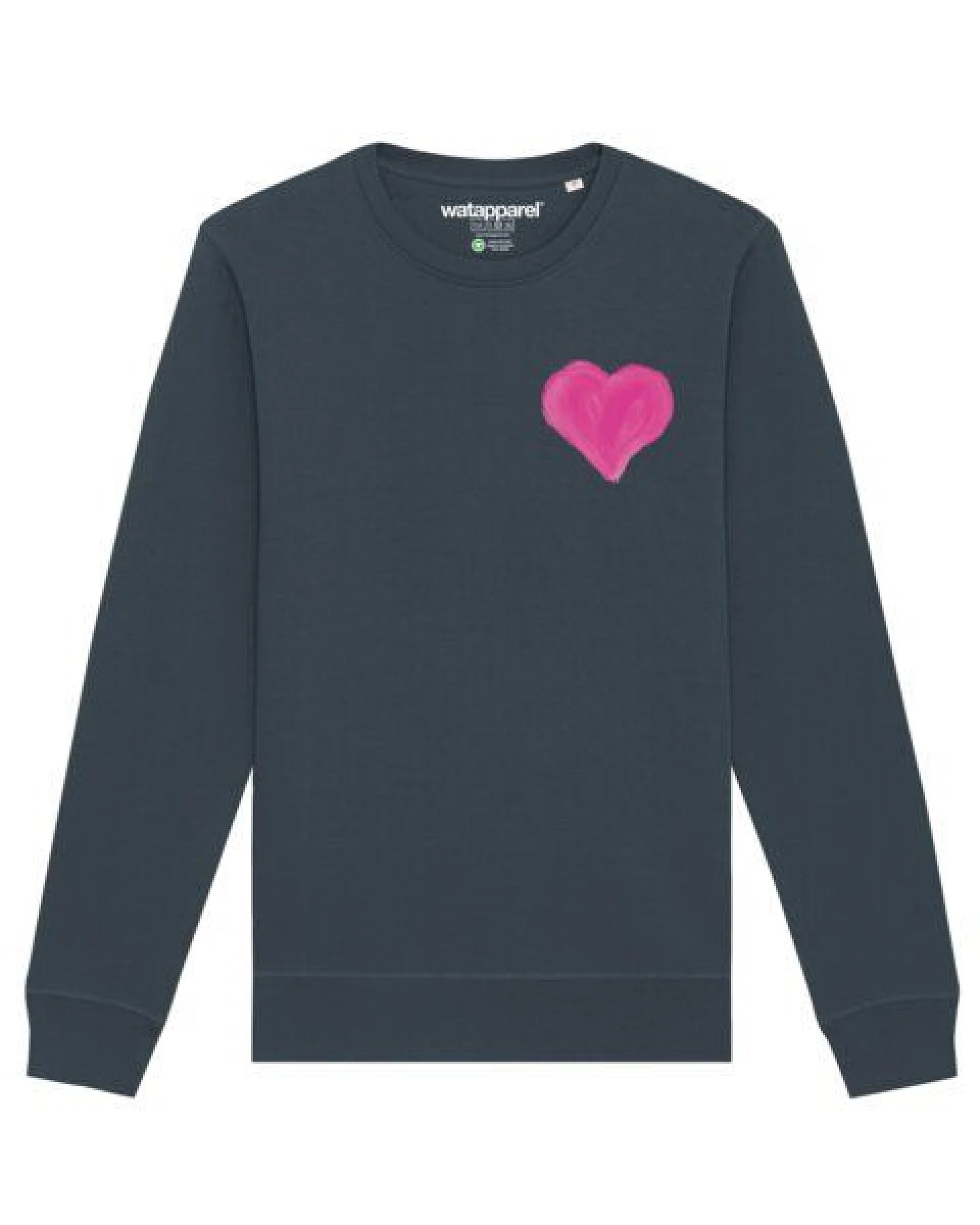 watapparel Sweatshirt Unisex Pink Heart – Ansicht 2