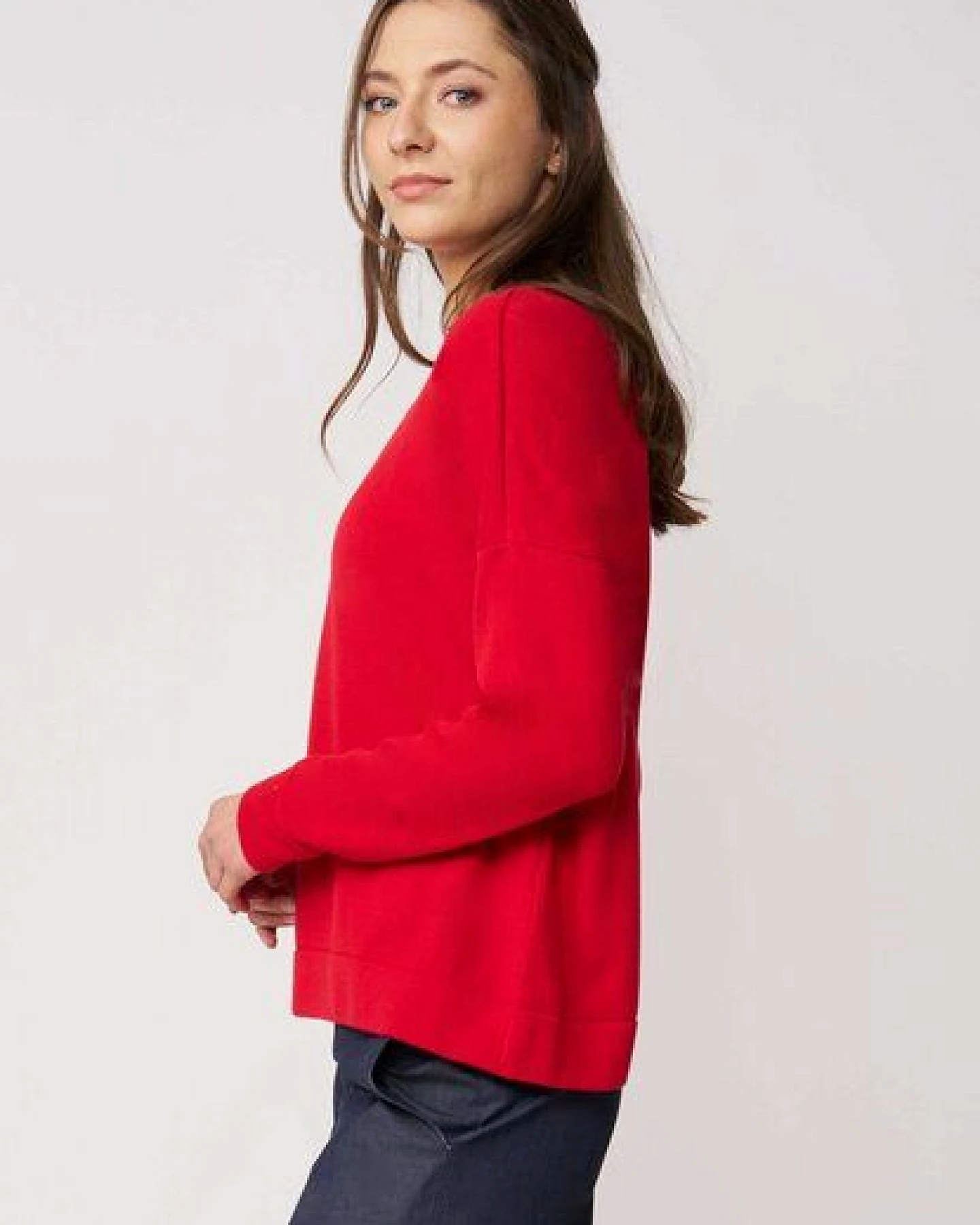 LANA Organic Bequemer Basicpullover für Damen, Modell Rafaela – Ansicht 2