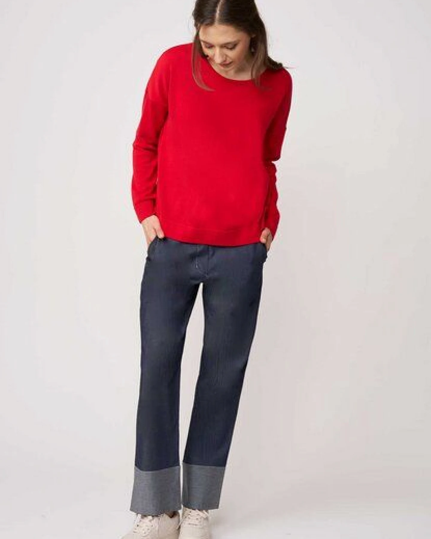 LANA Organic Bequemer Basicpullover für Damen, Modell Rafaela – Ansicht 4