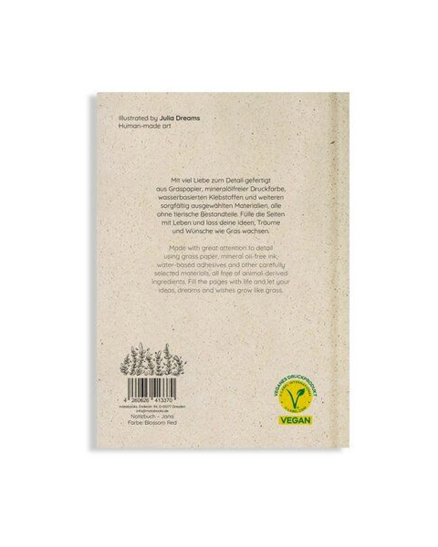 matabooks® Notizbuch A5 blanko aus Graspapier – Jana – Ansicht 3