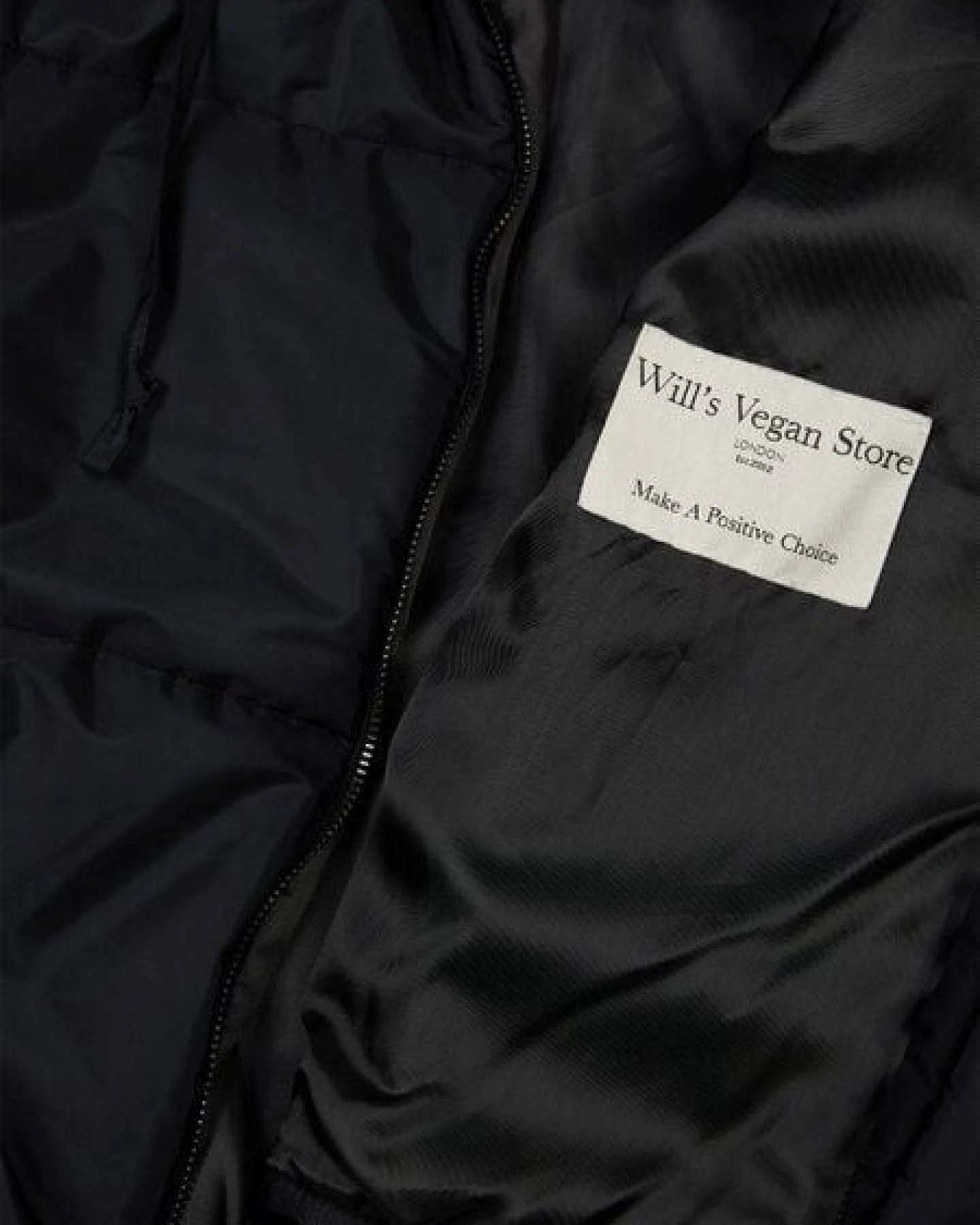 Will's Vegan Shop Recycelte Jacke mit Kapuze – Ansicht 3